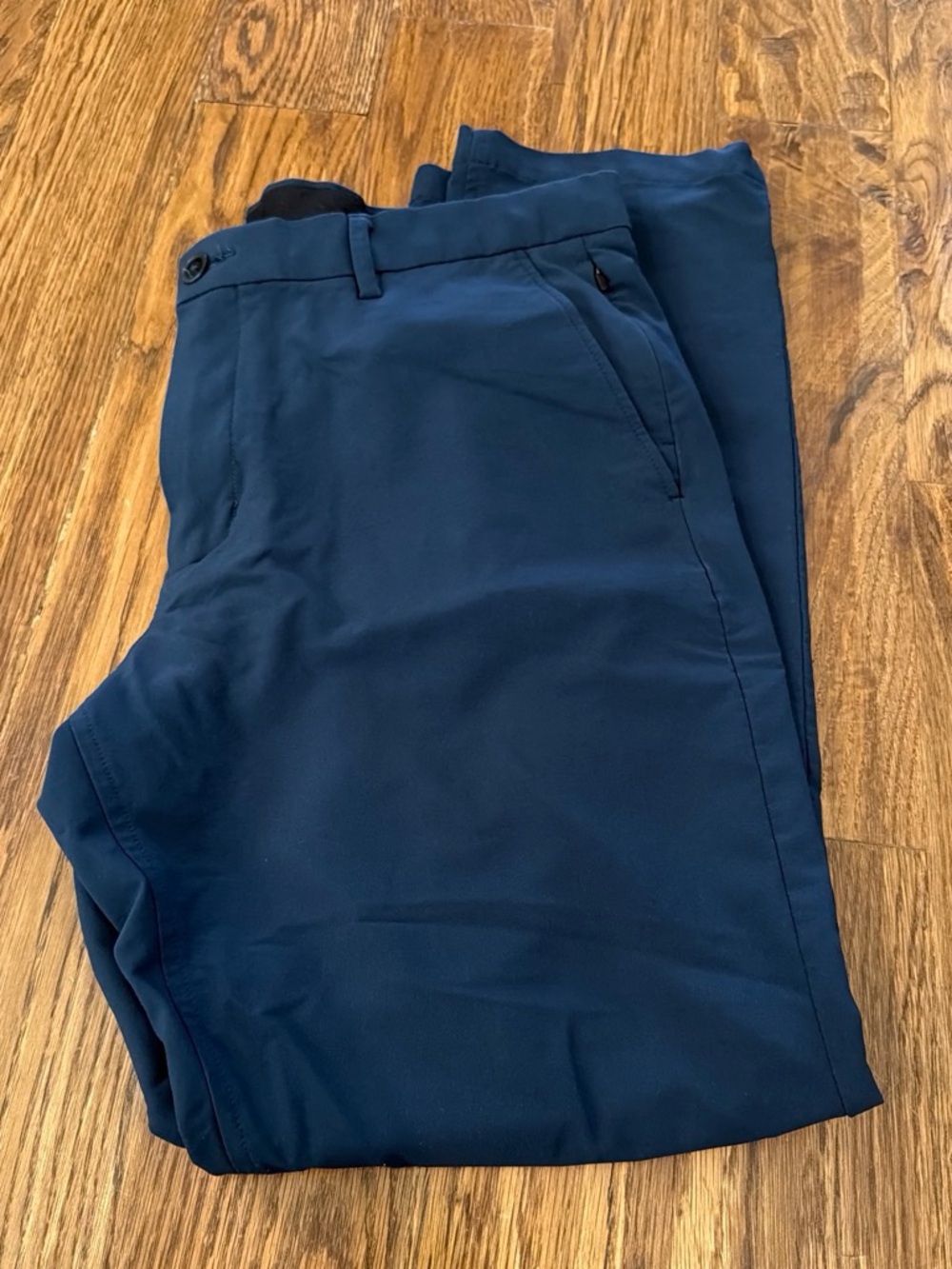 Men's Navy Chino Pants - Tailored Athletic Fit